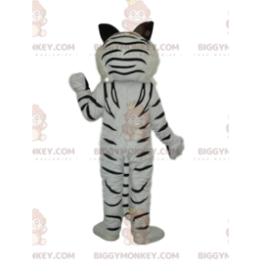 Costume de mascotte BIGGYMONKEY™ de tigre blanc avec de beaux