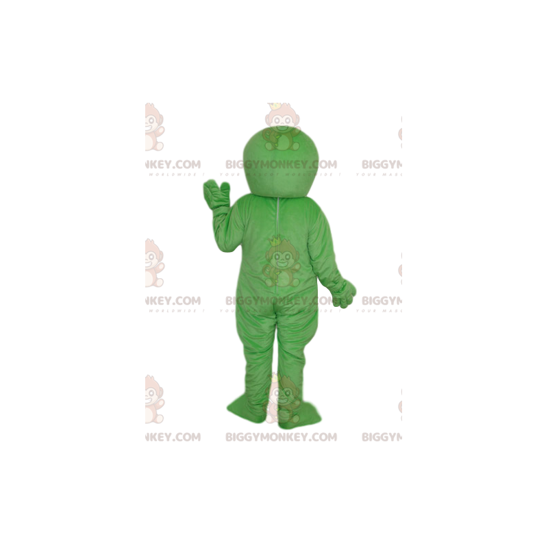 BIGGYMONKEY™ Mascottekostuum Groene Alien met Zwarte Ogen -
