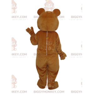 Costume de mascotte BIGGYMONKEY™ d'ours marron avec un beau