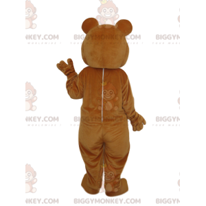 Traje de mascote BIGGYMONKEY™ Urso pardo com lindo focinho