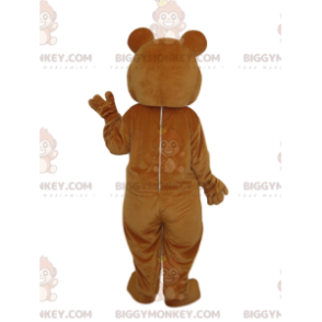 Costume de mascotte BIGGYMONKEY™ d'ours marron avec un beau