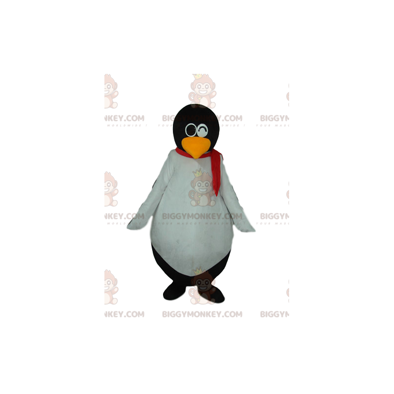 Molto divertente costume mascotte pinguino bianco e nero