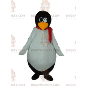 Traje de mascote BIGGYMONKEY™ de pinguim preto e branco muito