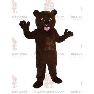 Η επιθετική μας στολή μασκότ καφέ αρκούδας BIGGYMONKEY™ -