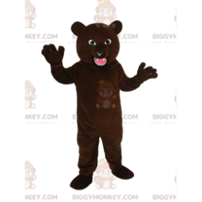 Nossa Agressiva Fantasia de Mascote BIGGYMONKEY™ de Urso Marrom