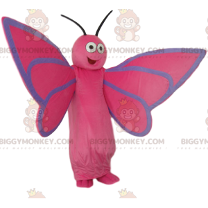 Heel blij roze vlinder BIGGYMONKEY™ mascottekostuum -