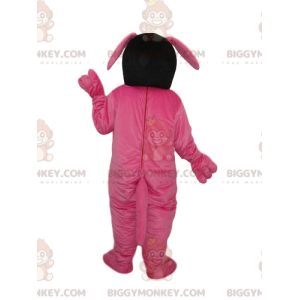 Costume mascotte BIGGYMONKEY™ cane fucsia e giallo -