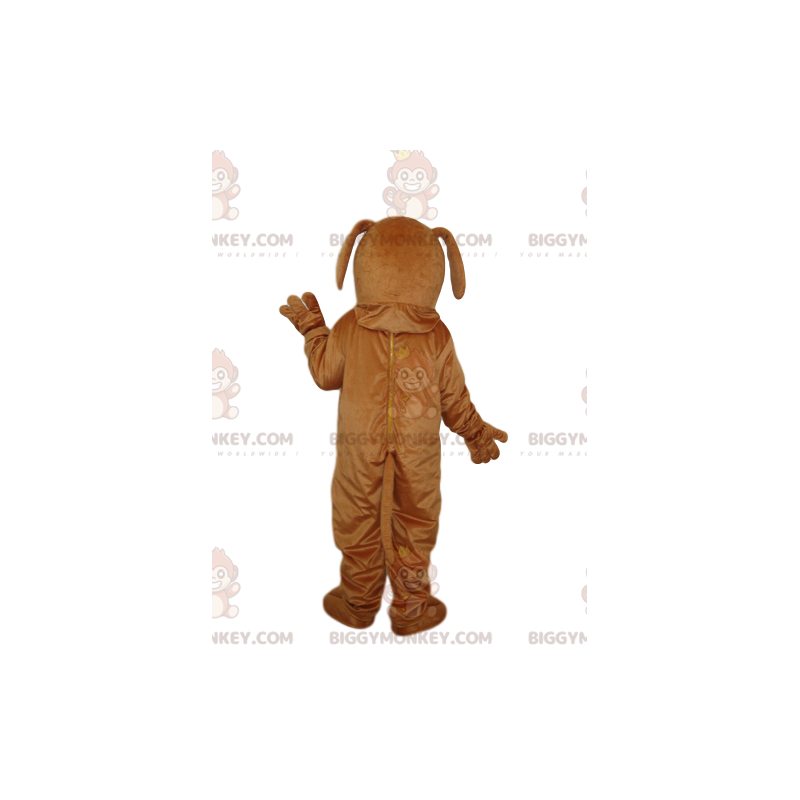 Costume de mascotte BIGGYMONKEY™ de chien marron glacé avec un