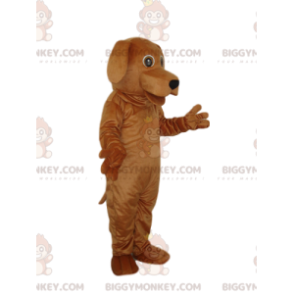 BIGGYMONKEY™ Mascot Costume Ice Brown Dog With Cute Black