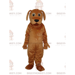 BIGGYMONKEY™ Mascot Costume Ice Brown Dog With Cute Black