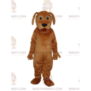 Costume de mascotte BIGGYMONKEY™ de chien marron glacé avec un