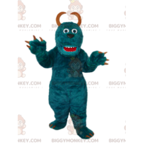 BIGGYMONKEY™ maskotdräkt av Sully, det blå monstret från