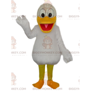 Kostium maskotki BIGGYMONKEY™ Biała kaczka z dużym żółtym