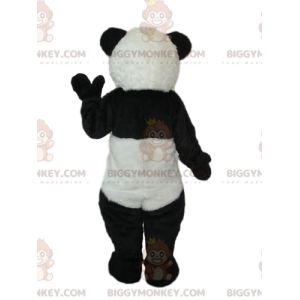 Costume de mascotte BIGGYMONKEY™ de panda noir et blanc.