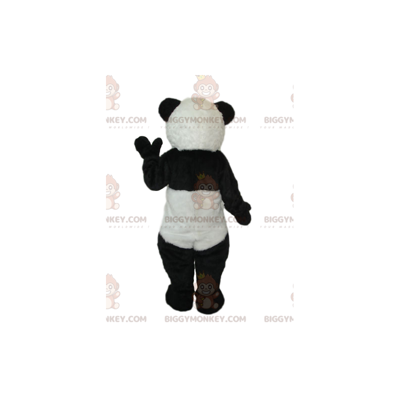 Sort og hvid Panda BIGGYMONKEY™ maskotkostume. panda kostume -