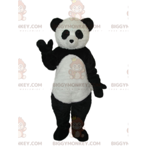 Ασπρόμαυρη στολή μασκότ Panda BIGGYMONKEY™. στολή panda -