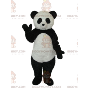 Schwarz-weißer Panda BIGGYMONKEY™ Maskottchen-Kostüm.