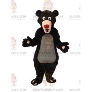 BIGGYMONKEY™ maskotdräkt av brun björn med stort rött nosparti