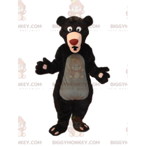 Traje de mascote BIGGYMONKEY™ de urso pardo com grande focinho