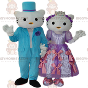 Hello Kitty en Prince BIGGYMONKEY™ mascottekostuum Duo -