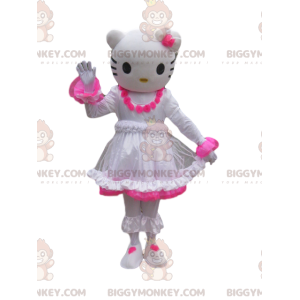 Costume da mascotte BIGGYMONKEY™ di Hello Kitty con rosa bianca