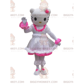 Costume da mascotte BIGGYMONKEY™ di Hello Kitty con rosa bianca