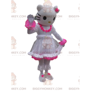 Costume da mascotte BIGGYMONKEY™ di Hello Kitty con rosa bianca