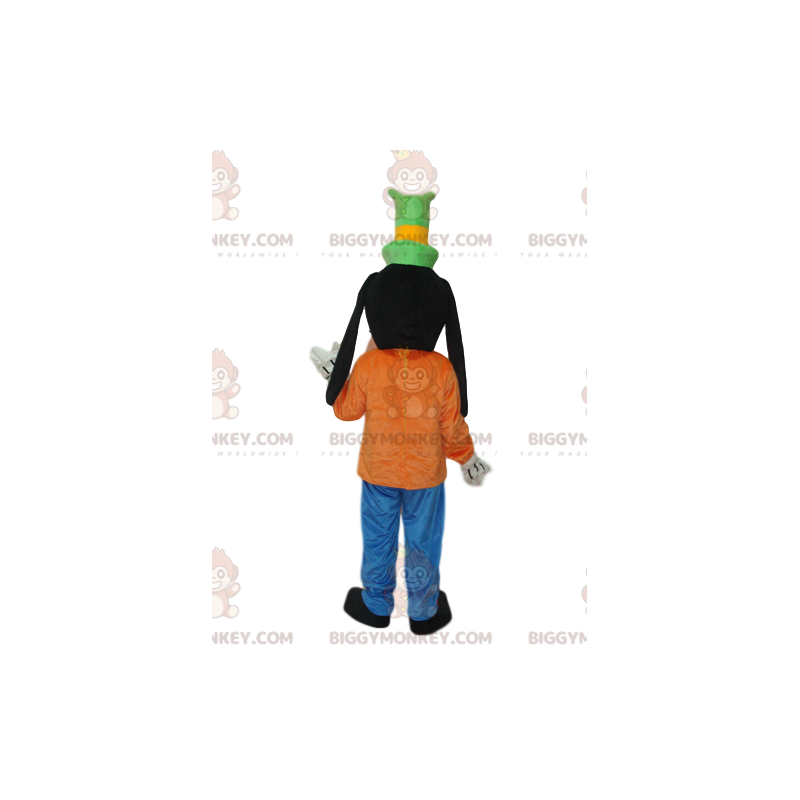 Kostium maskotki Goofy BIGGYMONKEY™ z zielonym cylindrem. -
