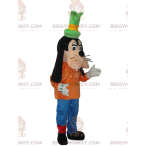 Goofy BIGGYMONKEY™ mascot costume with green top hat. –