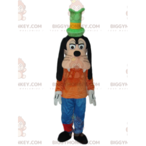 Goofy BIGGYMONKEY™ mascot costume with green top hat. –