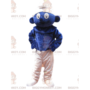 Costume de mascotte BIGGYMONKEY™ de schtroumph avec un regard