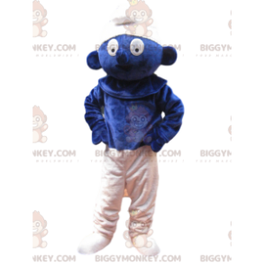 Smurf BIGGYMONKEY™ maskotkostume med vidunderligt look -