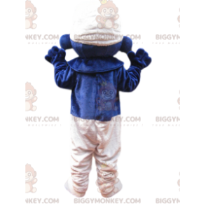 Schlumpf BIGGYMONKEY™ Maskottchen-Kostüm mit wunderschönem Look