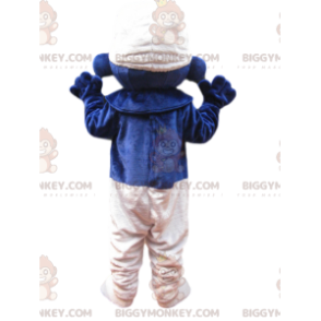 Smurf BIGGYMONKEY™ maskotkostume med vidunderligt look -