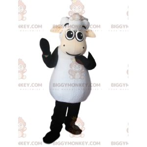 Costume de mascotte BIGGYMONKEY™ de mouton noir et blanc -