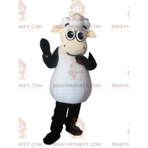 Traje de mascote de ovelha preta e branca BIGGYMONKEY™ –