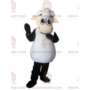 Traje de mascote de ovelha preta e branca BIGGYMONKEY™ –