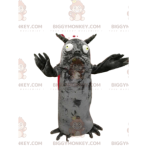 Costume de mascotte BIGGYMONKEY™ de petit monstre gris avec des