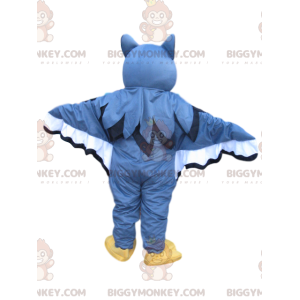 BIGGYMONKEY™ costume da mascotte di gufi blu e bianchi. Costume