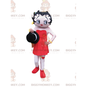 Betty Boop BIGGYMONKEY™ maskottiasu kauniilla punaisella