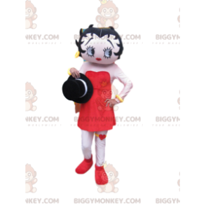 Betty Boop BIGGYMONKEY™ costume mascotte con bellissimo vestito