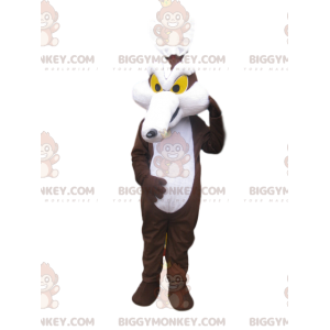 Costume da mascotte Coyote marrone e bianco BIGGYMONKEY™.