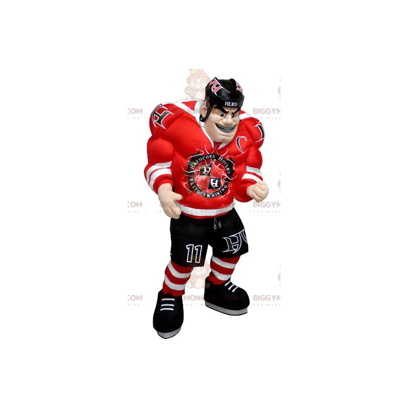 Meget muskuløs Hockey Player Man BIGGYMONKEY™ maskotkostume -