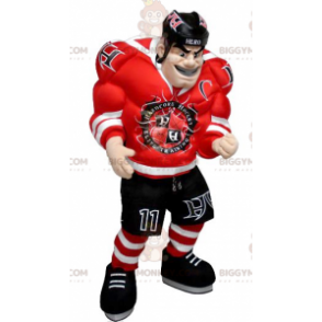 Costume de mascotte BIGGYMONKEY™ d'homme de joueur de hockey