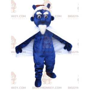 BIGGYMONKEY™ Costume da mascotte da folletto blu con pizzetto