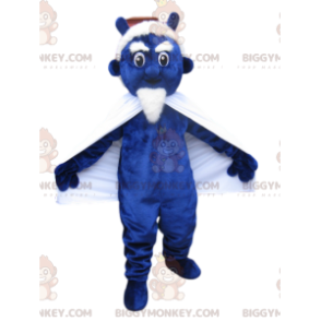 BIGGYMONKEY™ Mascot Costume Blue Imp with White Goatee –