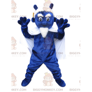 BIGGYMONKEY™ Costume da mascotte da folletto blu con pizzetto