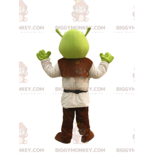 BIGGYMONKEY™ maskotdräkt av Shrek, Walt Disneys roliga ogre -