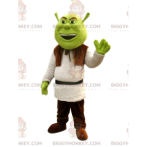 BIGGYMONKEY™ maskotdräkt av Shrek, Walt Disneys roliga ogre -
