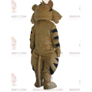 BIGGYMONKEY™ Costume da mascotte di tigre beige con un bel